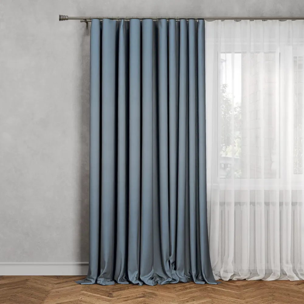 Штора на ленте Inspire Orel 200x280 см цвет синий STLM-2189675