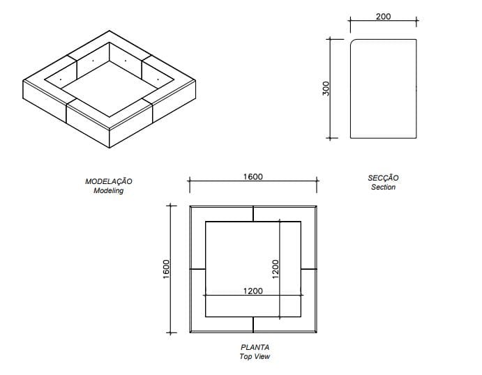 Бордюр для бетонных клумб amop Modular ARCH-00031137 - Вид №2
