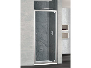 Хрустальная нишевая душевая кабина с поворотной дверью