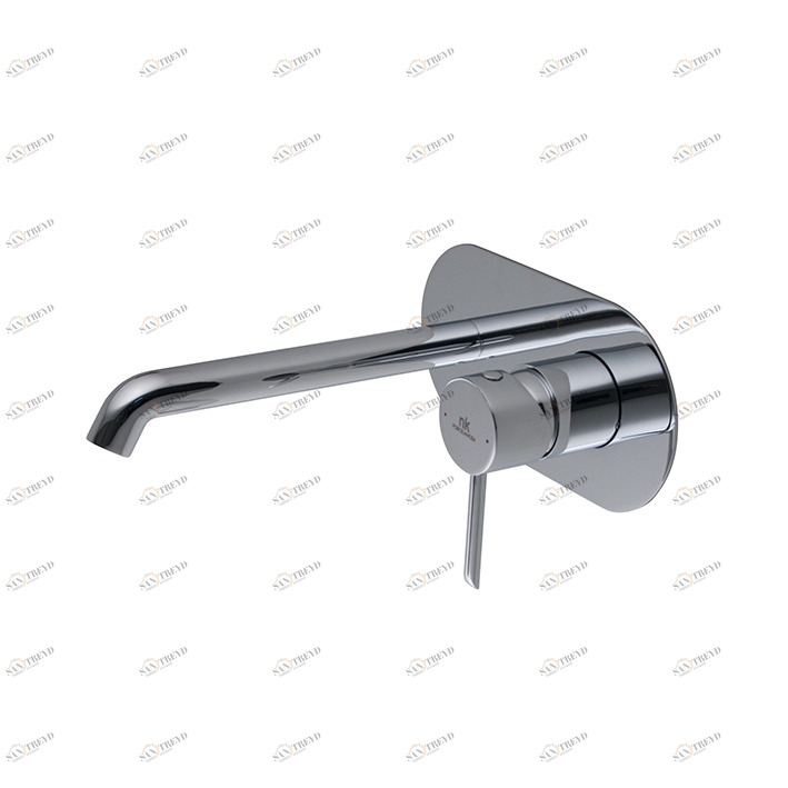 Комплект отделки для раковины, однорычажный. . Керамический картридж Ø35 мм. Без всплывающих отходов. Расход 5 л / мин при 3 барах. Возможность вертикальной и горизонтальной установки.  Round NOKEN 100210548  CHROME