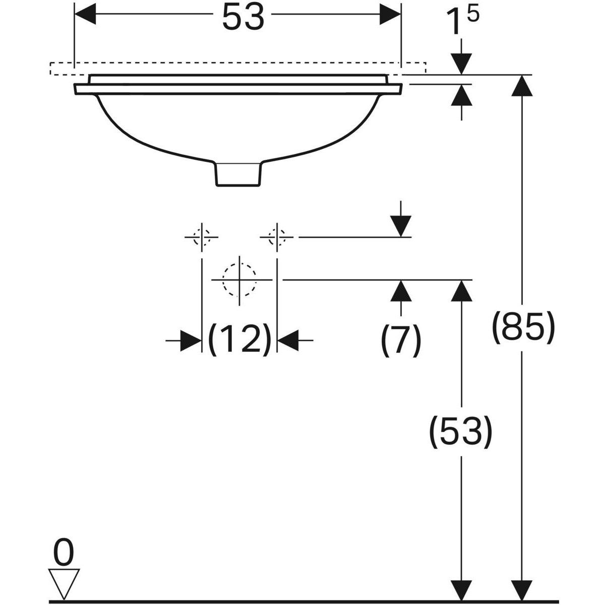 Встраиваемый прямоугольный умывальник в витрине Geberit VariForm ARCH-00092899 - Вид №4