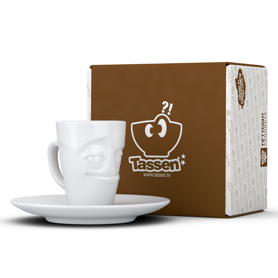 T02.11.01 Кофейная чашка с блюдцем tassen impish 80 мл белая Tassen by FIFTYEIGHT PRODUCTS  - Вид №10
