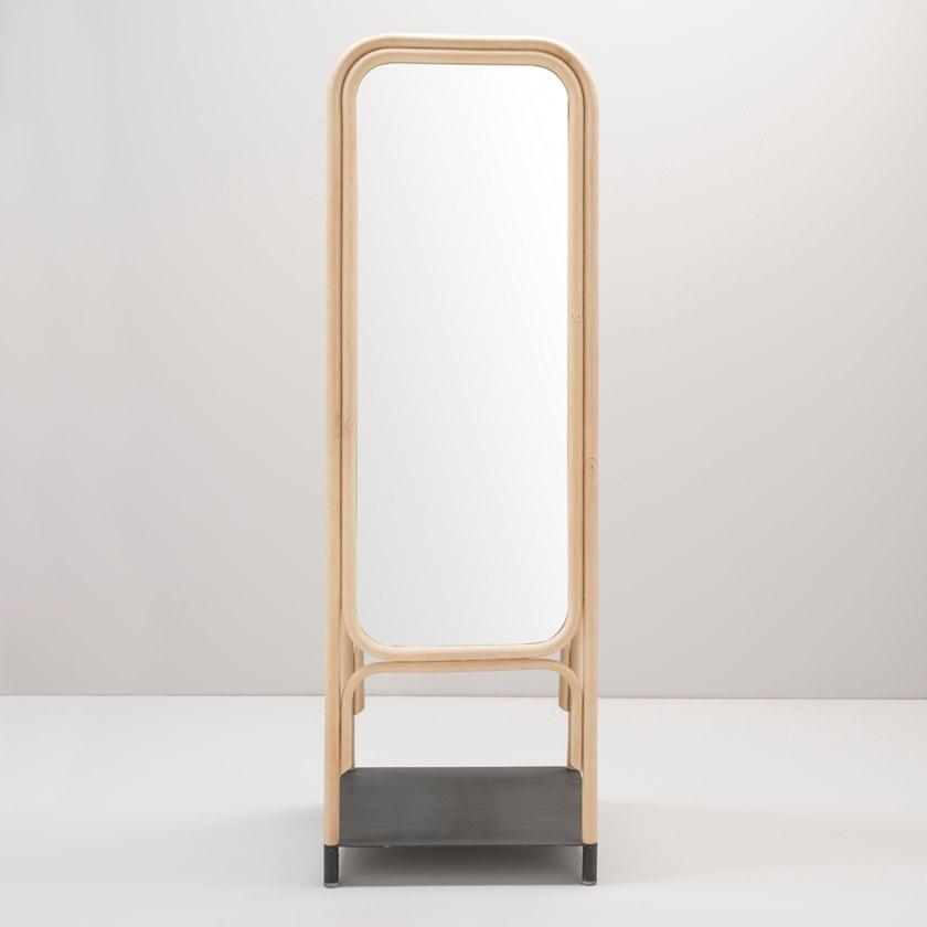 Orchid Edition Напольное зеркало из ротанга с полкой Panô sun-id-1403294 - Вид №1