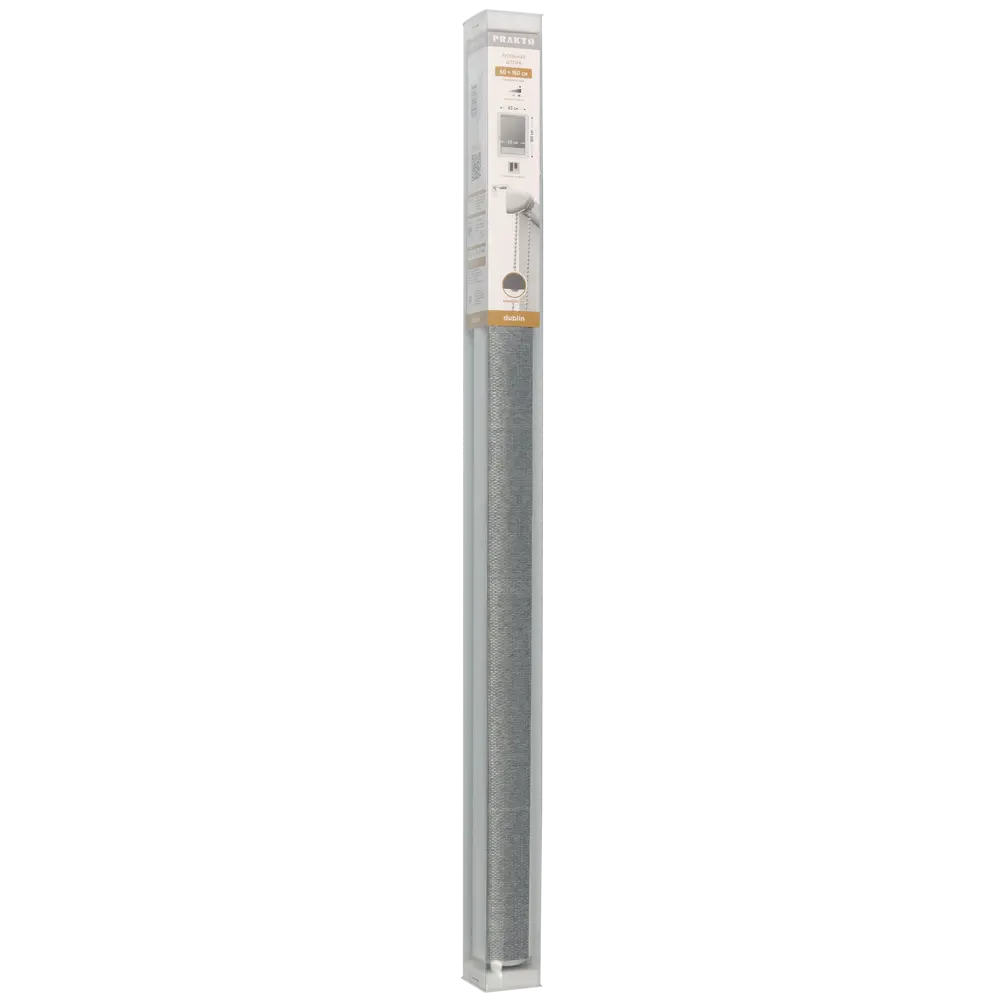 Штора рулонная блэкаут Dublin 40x160 см серая PRAKTO STLM-2142036 - Вид №3