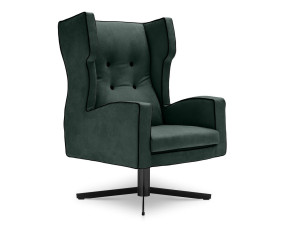 Кожаное вращающееся кресло с подлокотниками