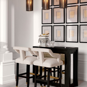 Деревянный шпон барный шкаф