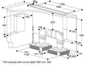 Gaggenau Съемный верхний колпак из нержавеющей стали Serie 400 Al400121 - Вид №10