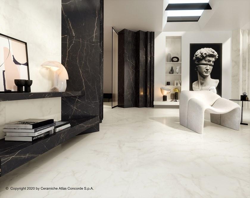 Atlas Concorde Белая плитка для стен с эффектом мрамора Marvel shine sun-id-1375735 - Вид №15