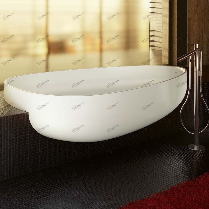 Встраиваемая белая ванна Beyond Glass1989 GV000D0