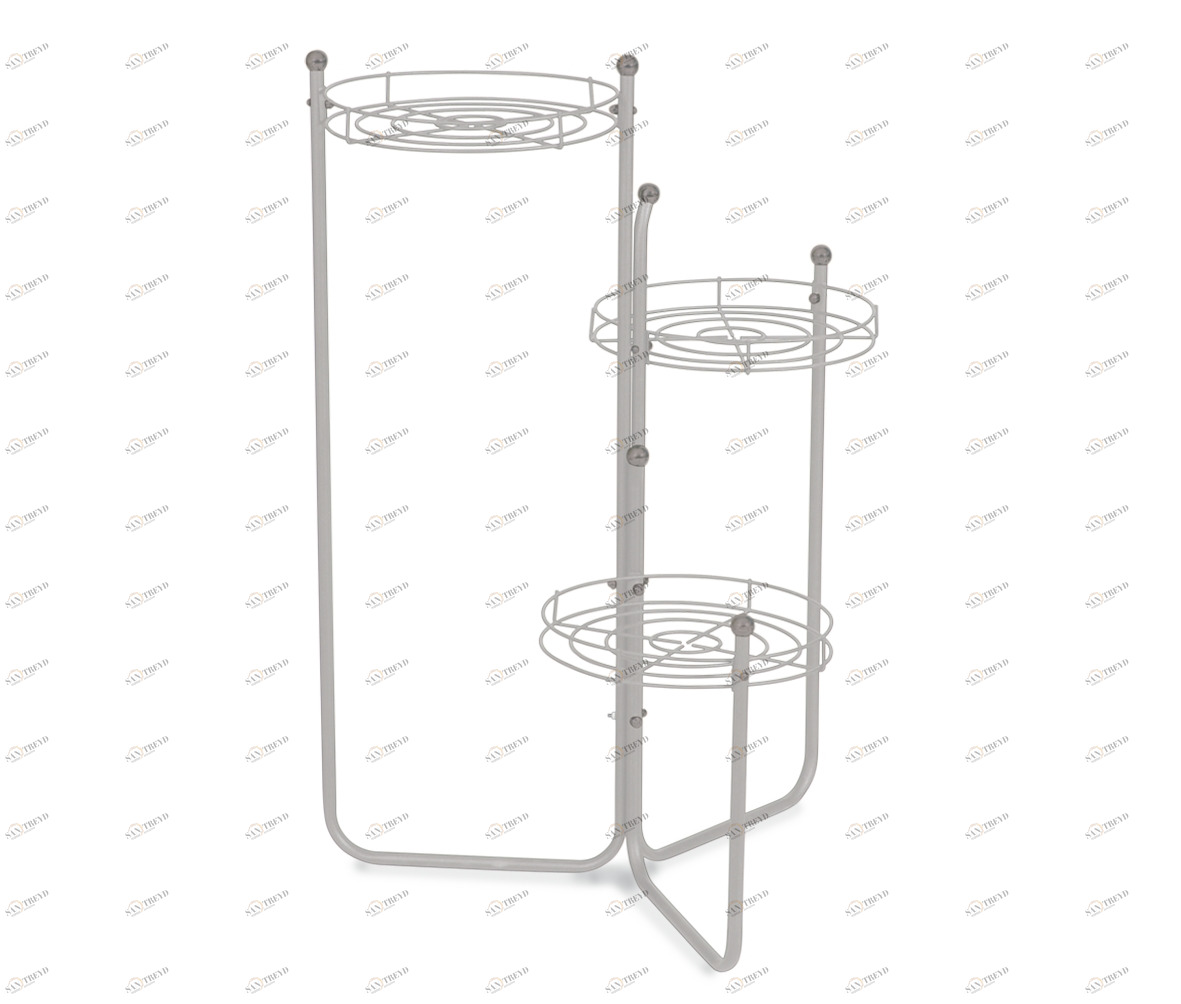 Подставка для цветов Kaskad 2 B серебро серый SHEFFILTON ПОДСТАВКИ ДЛЯ ЦВЕТОВ 014983 Серый 