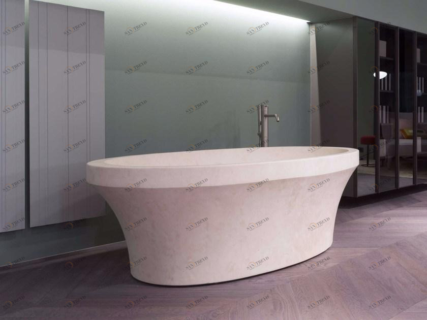 Antonio Lupi Design Отдельностоящая овальная ванна из натурального камня Antoniolupi sun-id-1368197