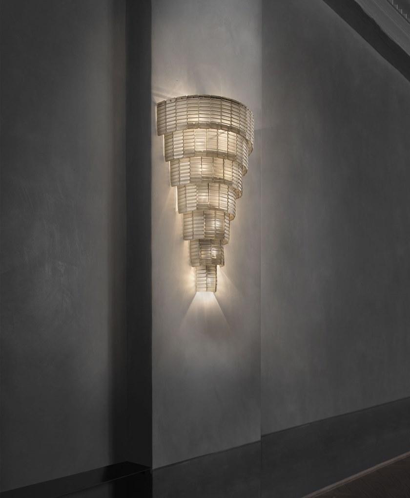 Euroluce Lampadari Настенный светильник из сатинированного стекла Plissè Plissé sun-id-1441485 - Вид №1