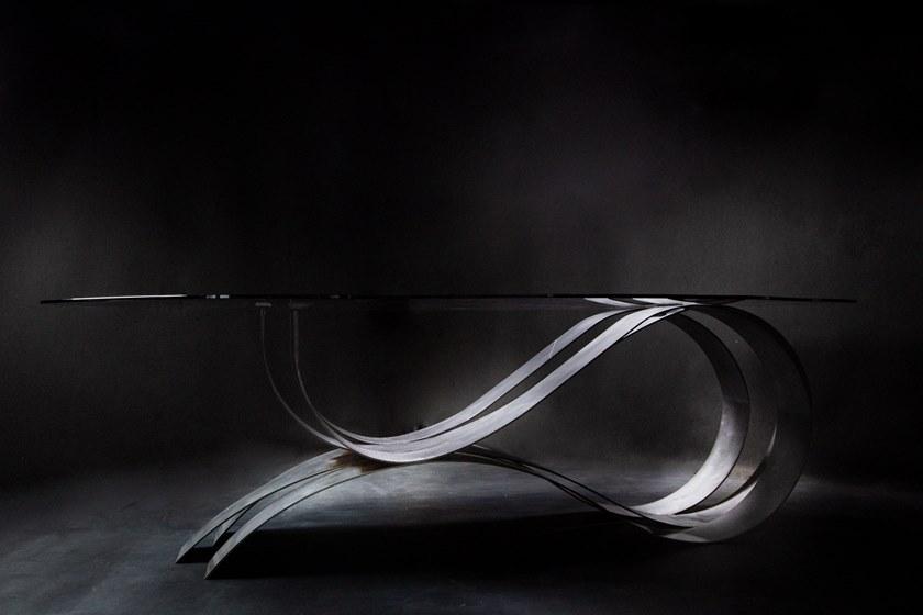 Unica by Tecnotelai Стол из нержавеющей стали и стекла Onde sun-id-1351102 - Вид №9
