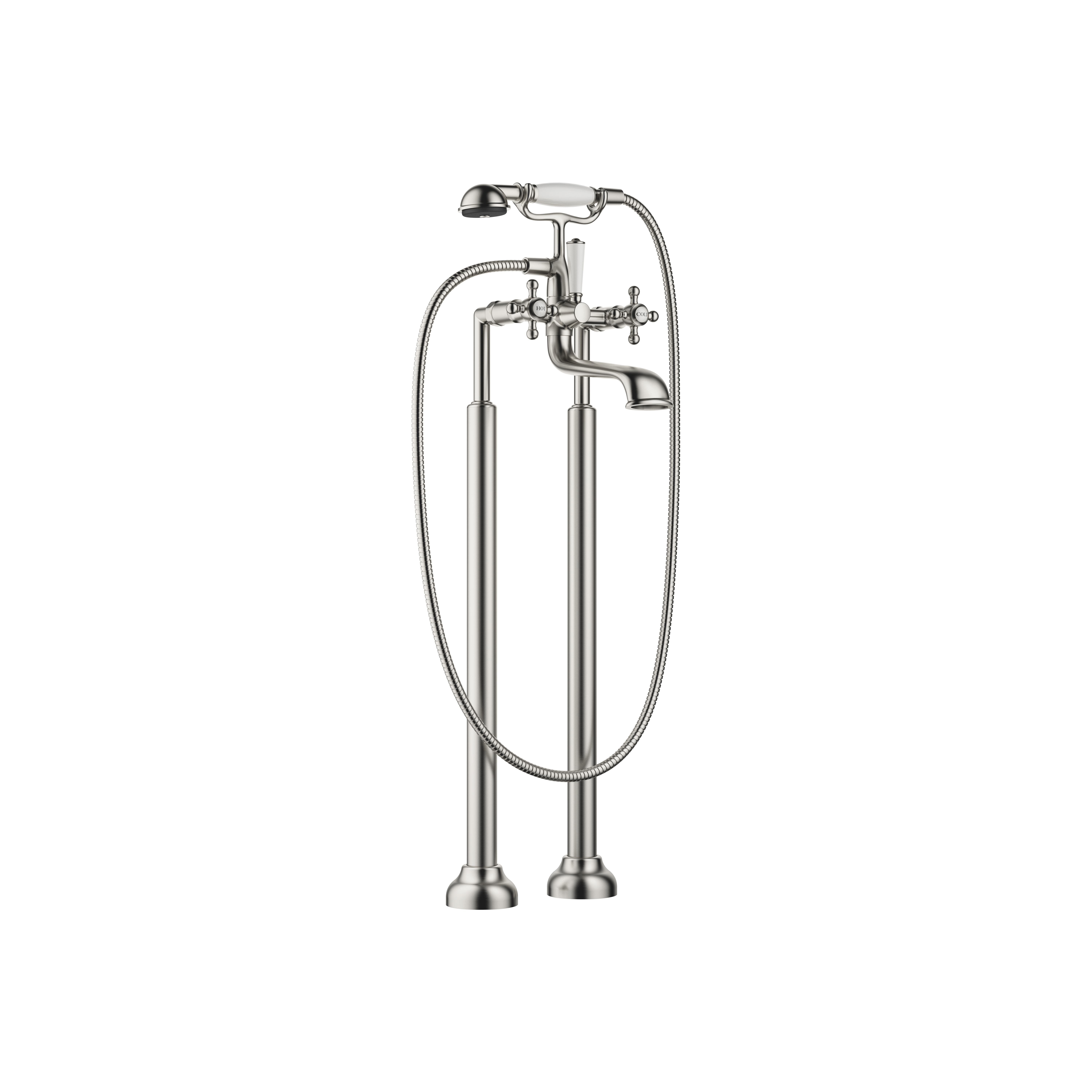 MADISON Смеситель для ванны, на два отверстия, отдельностоящий, с ручным душем - матовая платина DornBracht 25943360-06