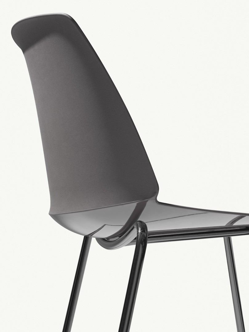 Classy 1090 Стул со стальным каркасом, 4 ножки. Полипропиленовая оболочка. Et al. Classy - Вид №4