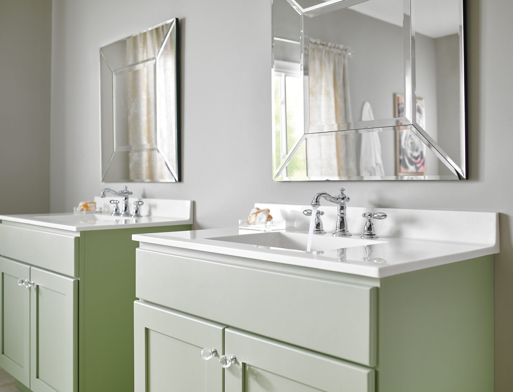 3555-PBMPU-DST Смеситель для ванной комнаты с двумя ручками Delta Faucet Victorian Полированная латунь - Вид №6