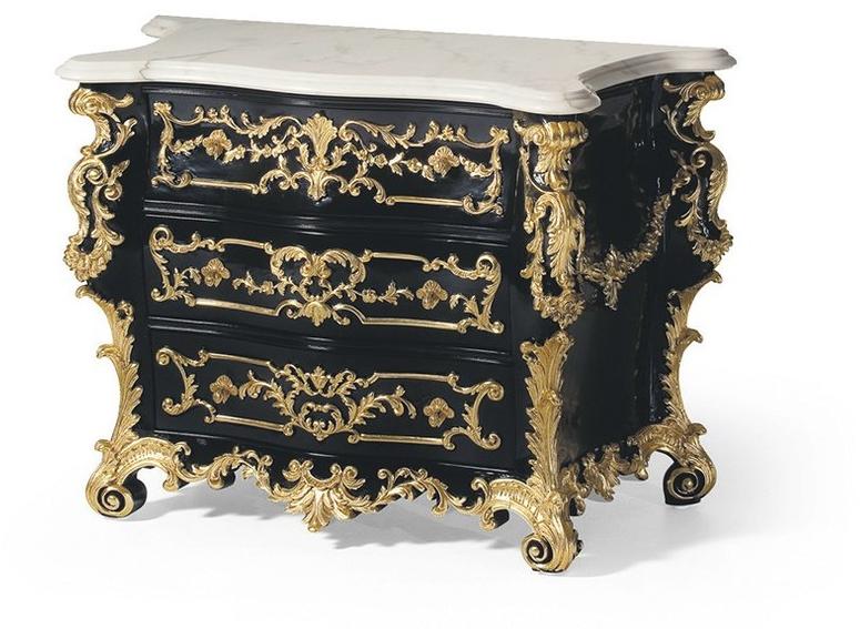 OAK Лаковая прикроватная тумбочка в стиле барокко с ящиками Galleria sun-id-1489612 - Вид №1