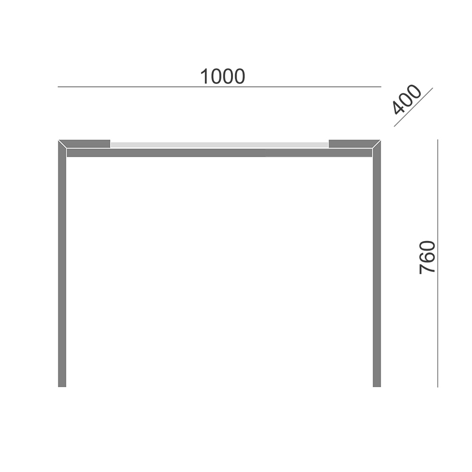 Консоль с дубовой столешницей 100х70 см черная Mos BRAGIN DESIGN  00-3879371 Черный  - Вид №2