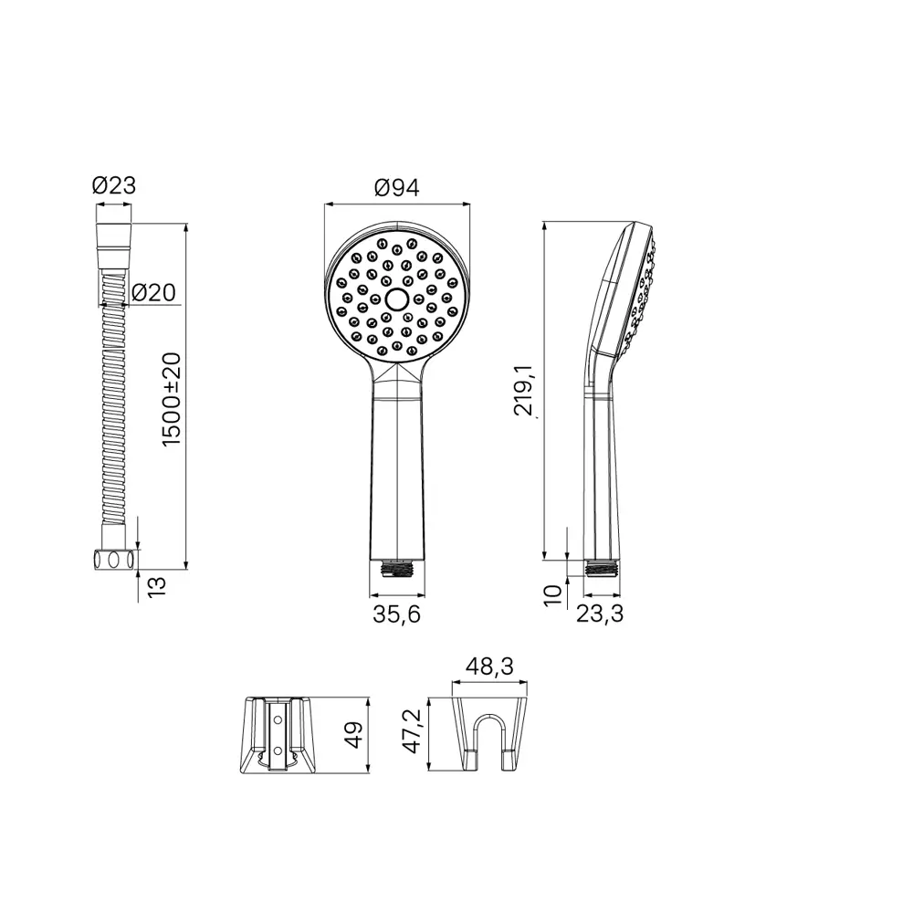 IDDIS Buena — классический душевой комплект с хромированным покрытием 89349137 STLM-1584922 - Вид №4