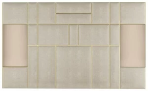 FRATO Кожаное изголовье для двуспальной кровати с обивкой  Ffu160003aaj