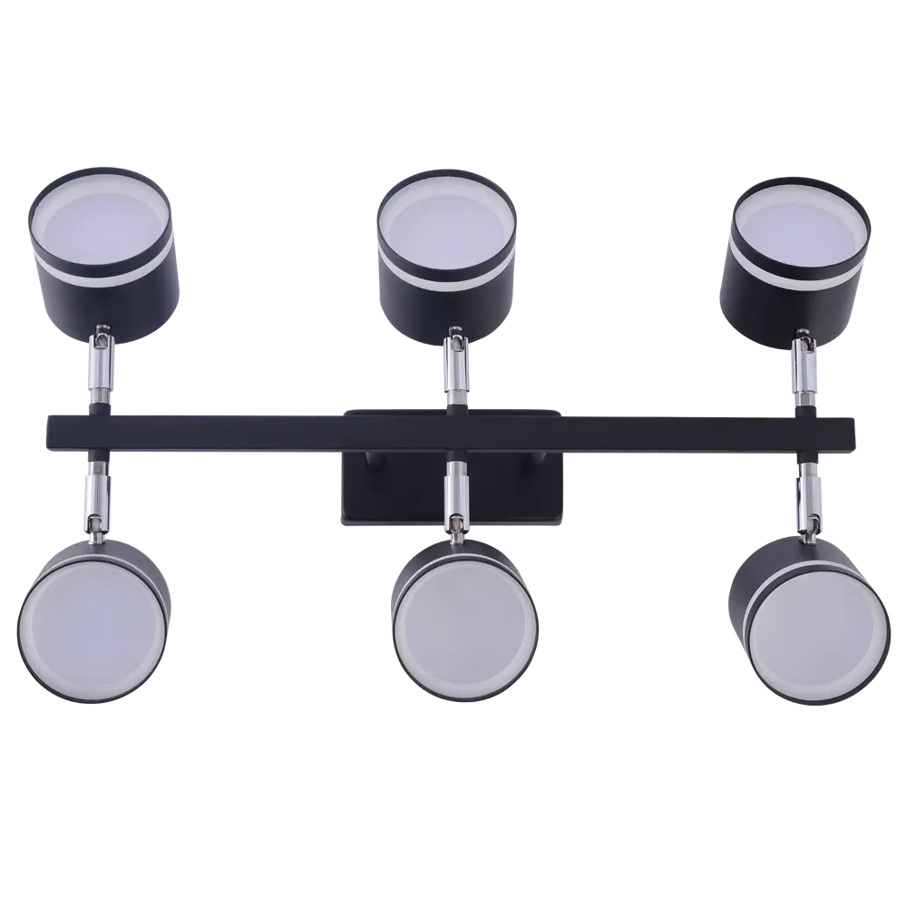 Люстра на штанге Talco 6 ламп 15 м² цвет черный SCHAFFNER STLM-2056820 - Вид №3