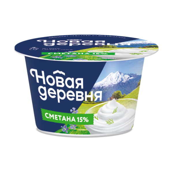 Сметана 15% Новая Деревня 200 г БЗМЖ Santreyd 20858 - Вид №1