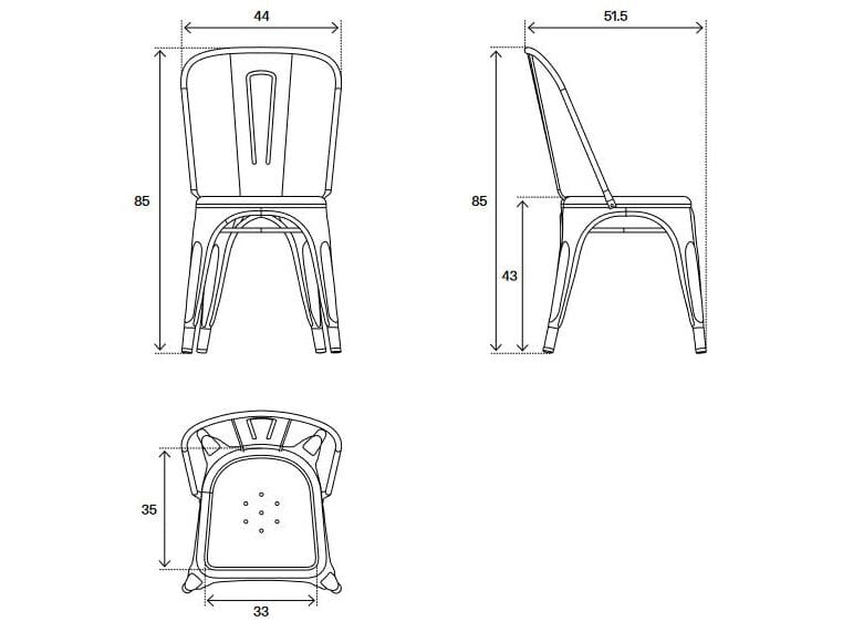 Стальной стул Tolix ABC ARCH-00086641 - Вид №5