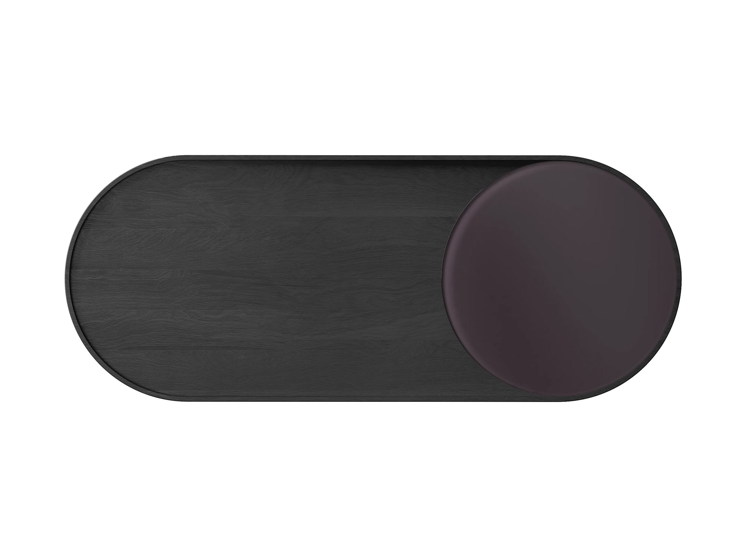 Овальный журнальный столик из дерева и стекла Noah Living Piet ARCH-00144652 - Вид №2