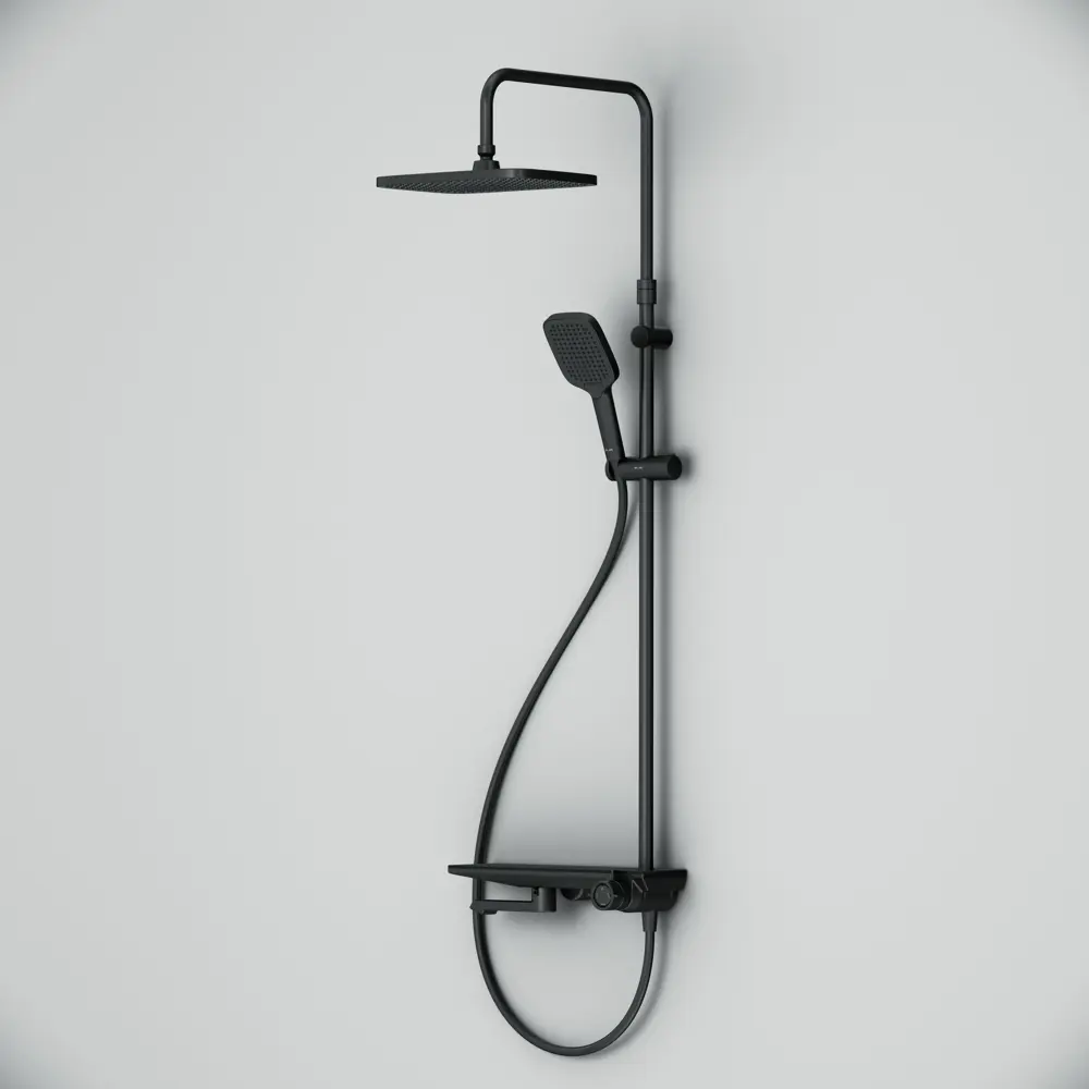 Душевая система AM.PM Flash — стильная черная с тремя режимами 89346525 STLM-0988079