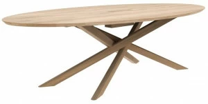 Ethnicraft Овальный стол для совещаний из дуба с системой прокладки кабелей Oak mikado