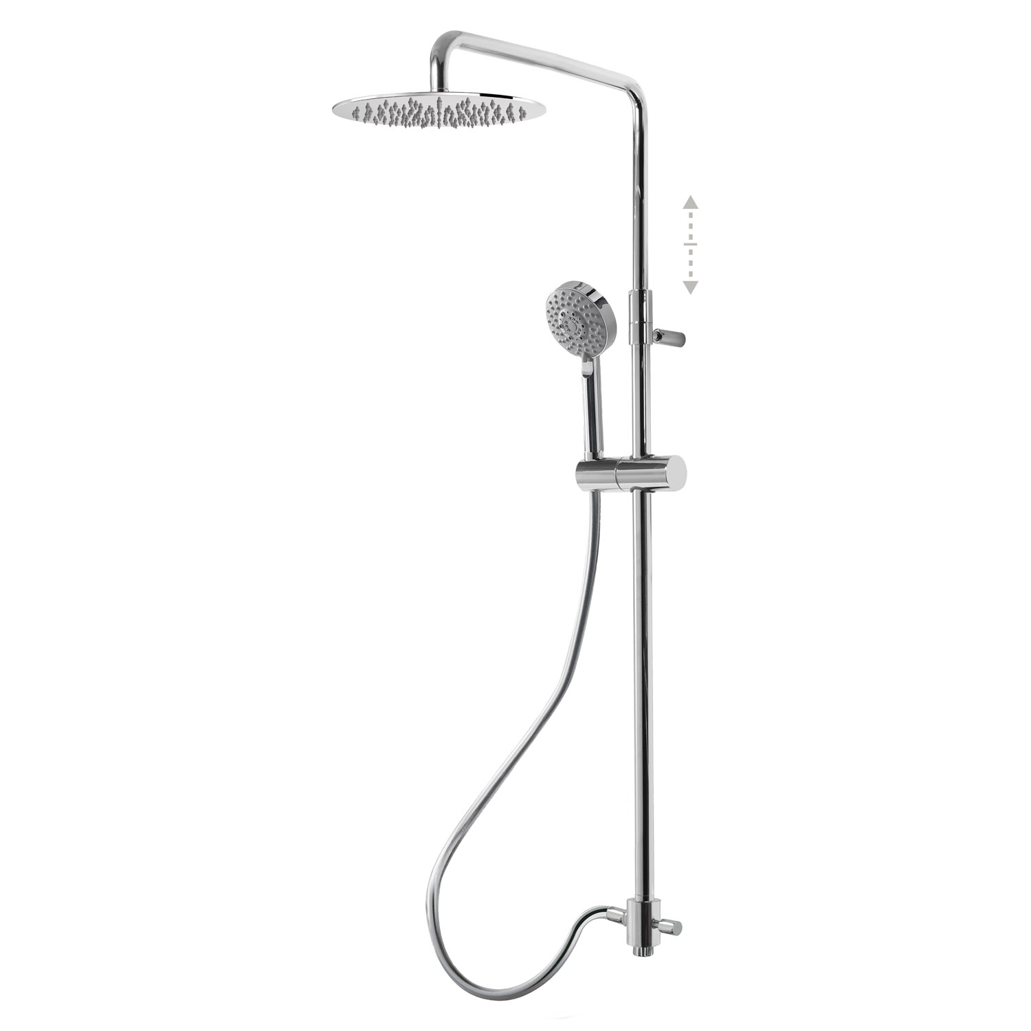 Набор душевой планки без смесителя с подачей воды и насадкой для душа-161213 TRES Showers