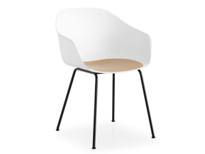 Стул из полипропилена с мягким сиденьем