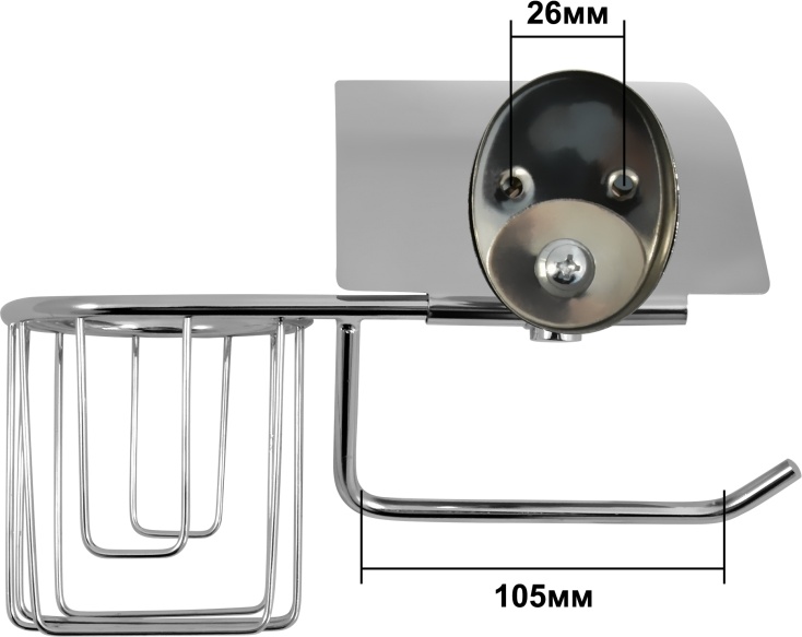 2512.006 Держатель для туалетной бумаги и держатель дезодоранта Solinne 16053 нержав сталь PUFF  - Вид №7