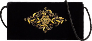 10660446 Торжокские золотошвеи Сумка "Торжество" бархат + креп (атлас) Разм. 13*25*3 Мод. 413-1 Бархат