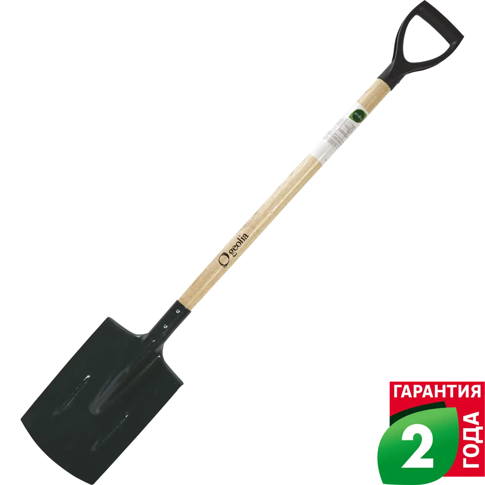 Лопата штыковая прямоугольная Geolia 120 см сталь, с черенком STLM-2103389