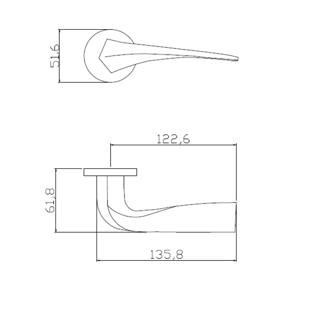 Дверные ручки EDSON EDS-97B-R2 в стильном хроме 85168432 STLM-0059318 - Вид №3