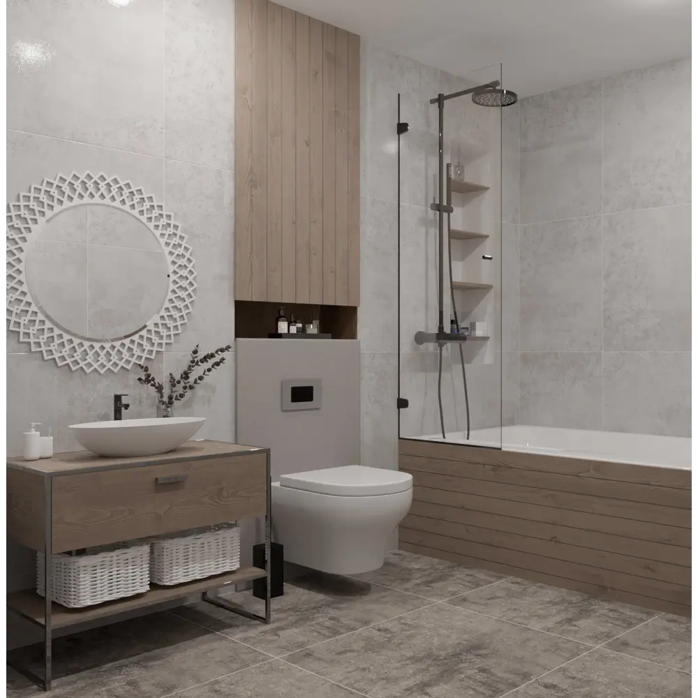 Керамогранит Axima Omaha с эффектом бетона 60×60 см 89434348 STLM-1565100 - Вид №3