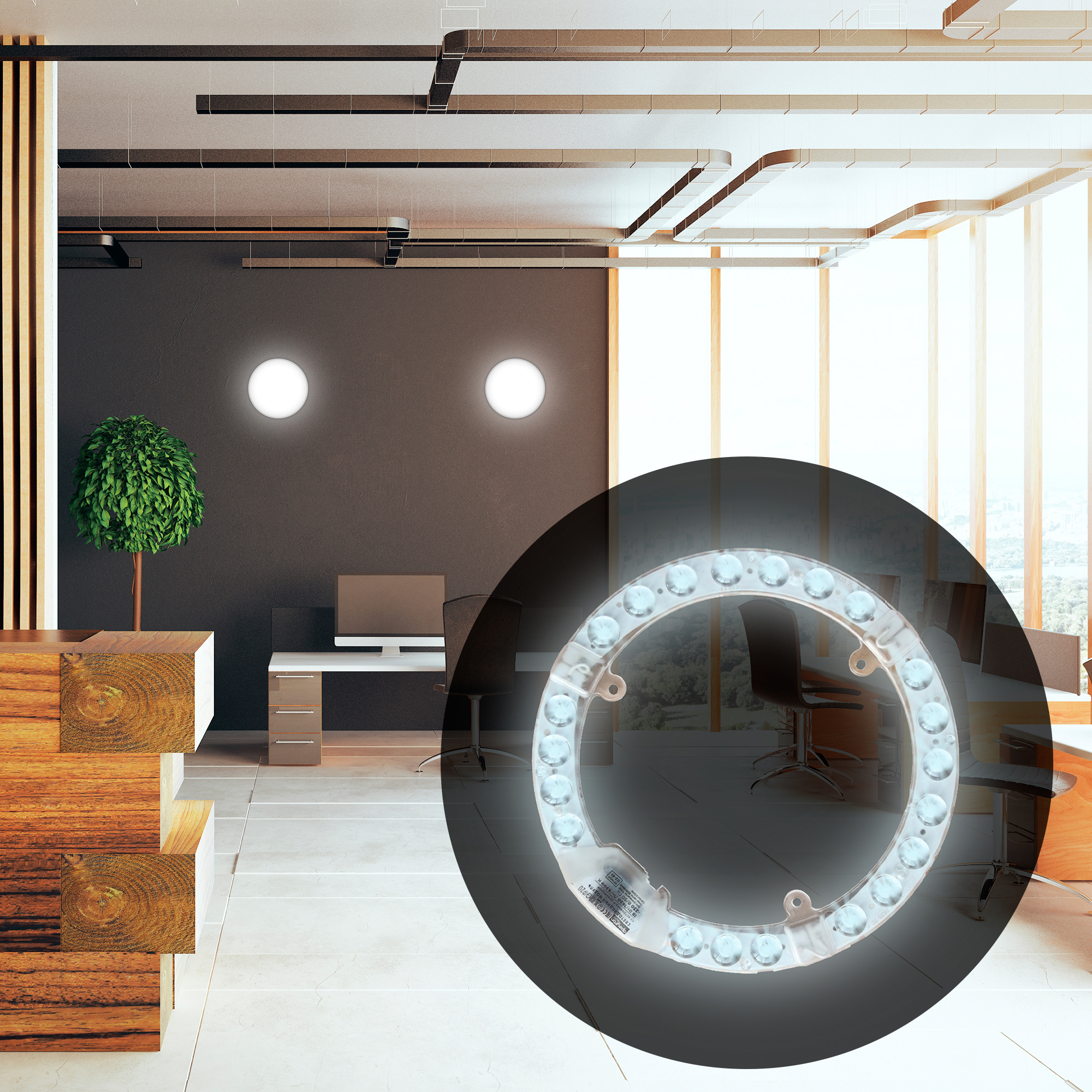 84846697 Модуль светодиодный круглый 230В 18Вт 1620Лм холодный белый свет STLM-0056013 APEYRON  - Вид №3