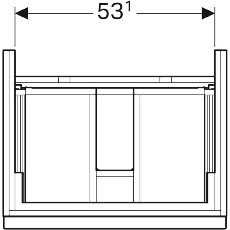 840360000 Шкафчик для раковины Geberit iCon, с двумя выдвижными ящиками Geberit  - Вид №19