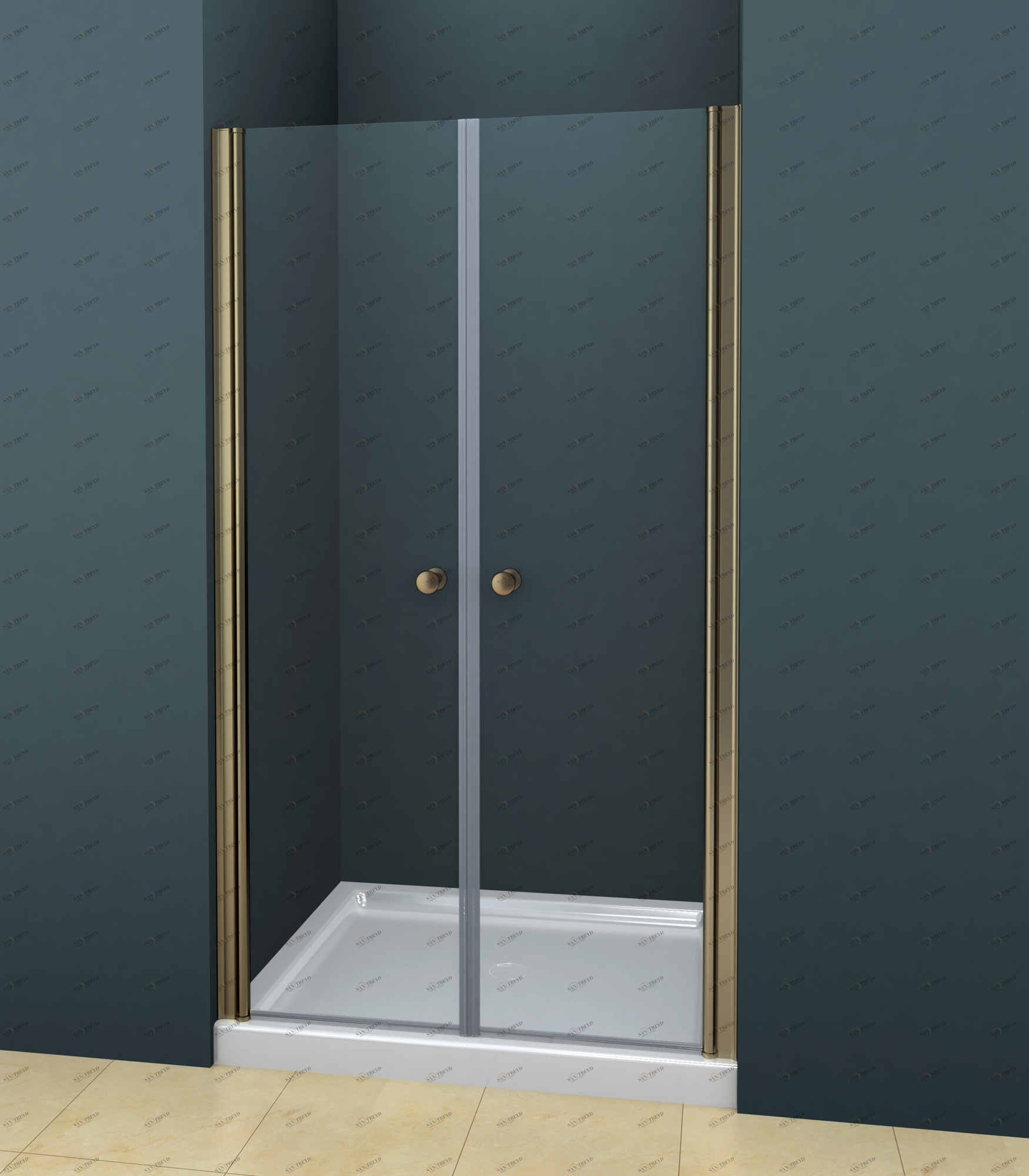 Душевая дверь в нишу CEZARES ROYAL PALACE-A-B-2-115-Pi-Br