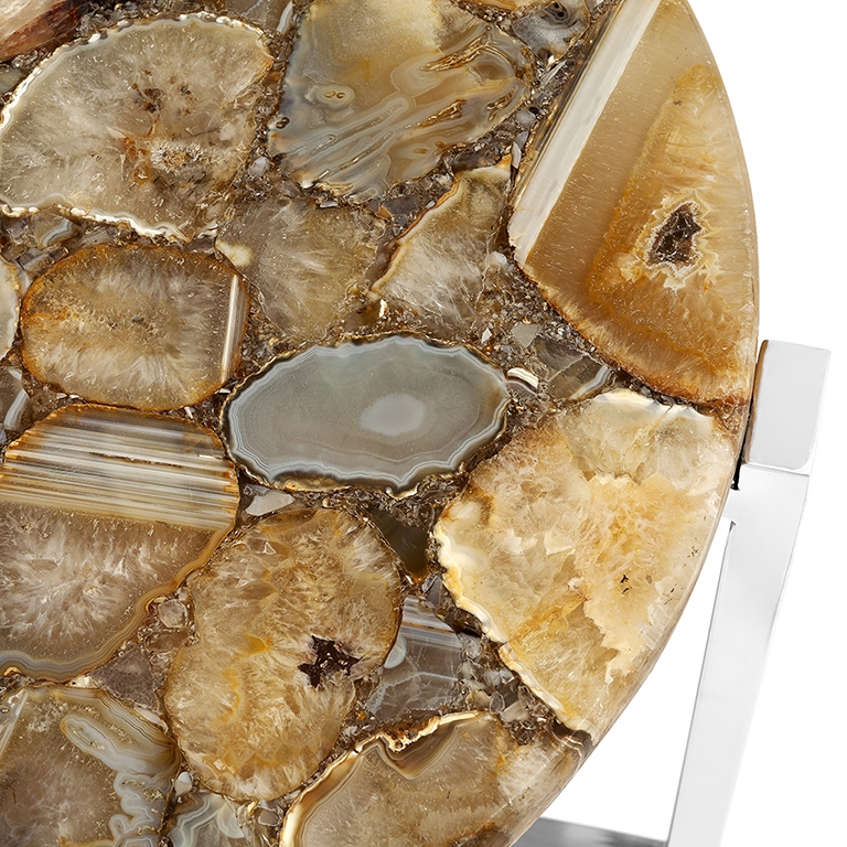 450194-00 ABHIKA БОКОВОЙ СТОЛ AGATA H53 D49 NATURAL  - Вид №1