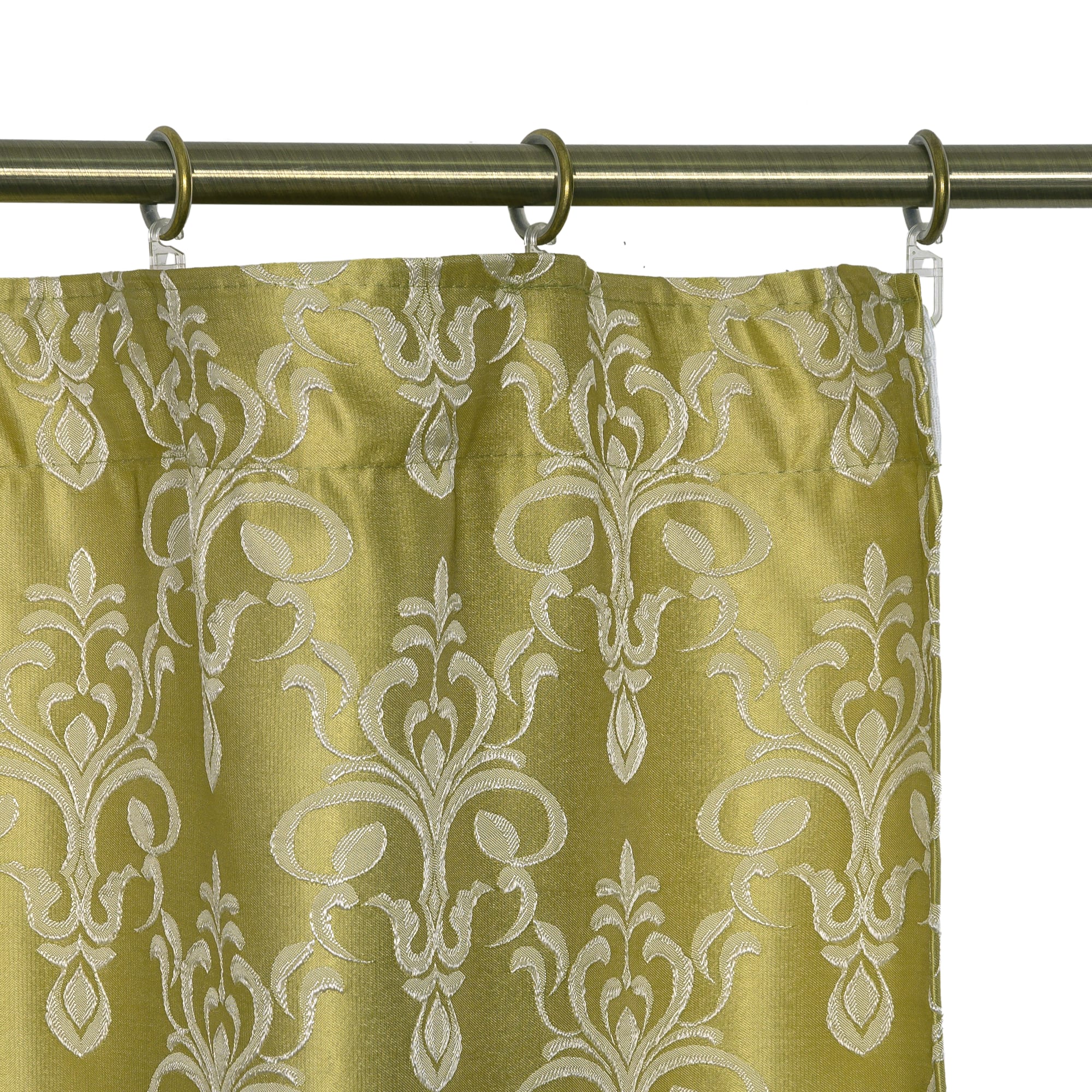 14303862 Штора, Madlen зеленая, 140х260 см, лента Santreyd  - Вид №3