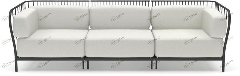 emu 3-х местный тканевый садовый диван Cannolè 1081+1082+1083