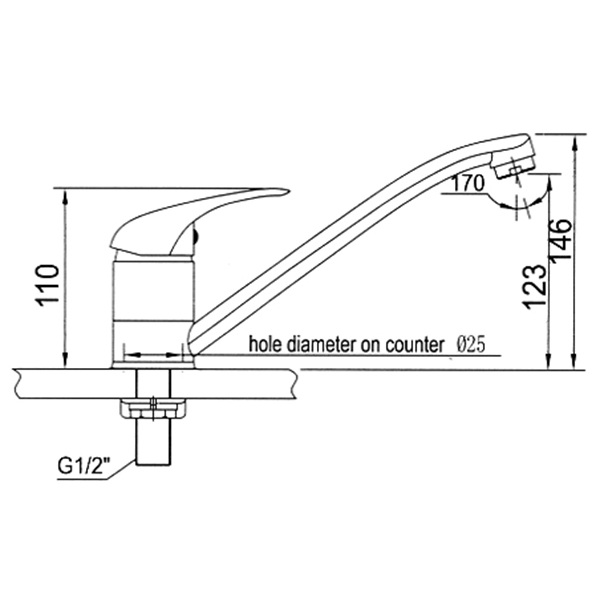 Смеситель для кухни San Fonte 2125-Н14 2125-Н14 11161218 - Вид №1
