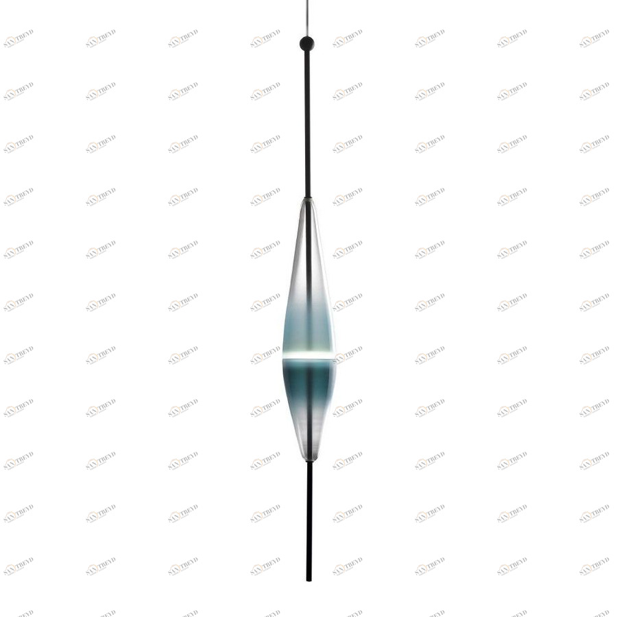 Светильник подвесной 46,6х10 см голубой Flow C blue 9148/C DELIGHT COLLECTION ДИЗАЙНЕРСКИЕ 00-3882351 Голубой;прозрачный 