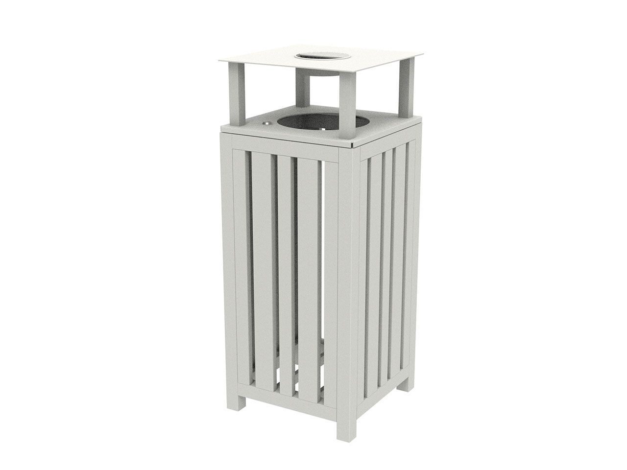 Оцинкованная стальная корзина для мусора с пепельницей Lazzari Braies ARCH-00120237 - Вид №5