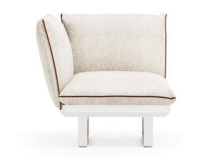 Угловое садовое кресло из ткани