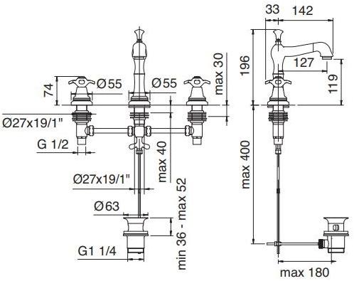 Rubinetterie Treemme Nuova retrò  4117  - Вид №4