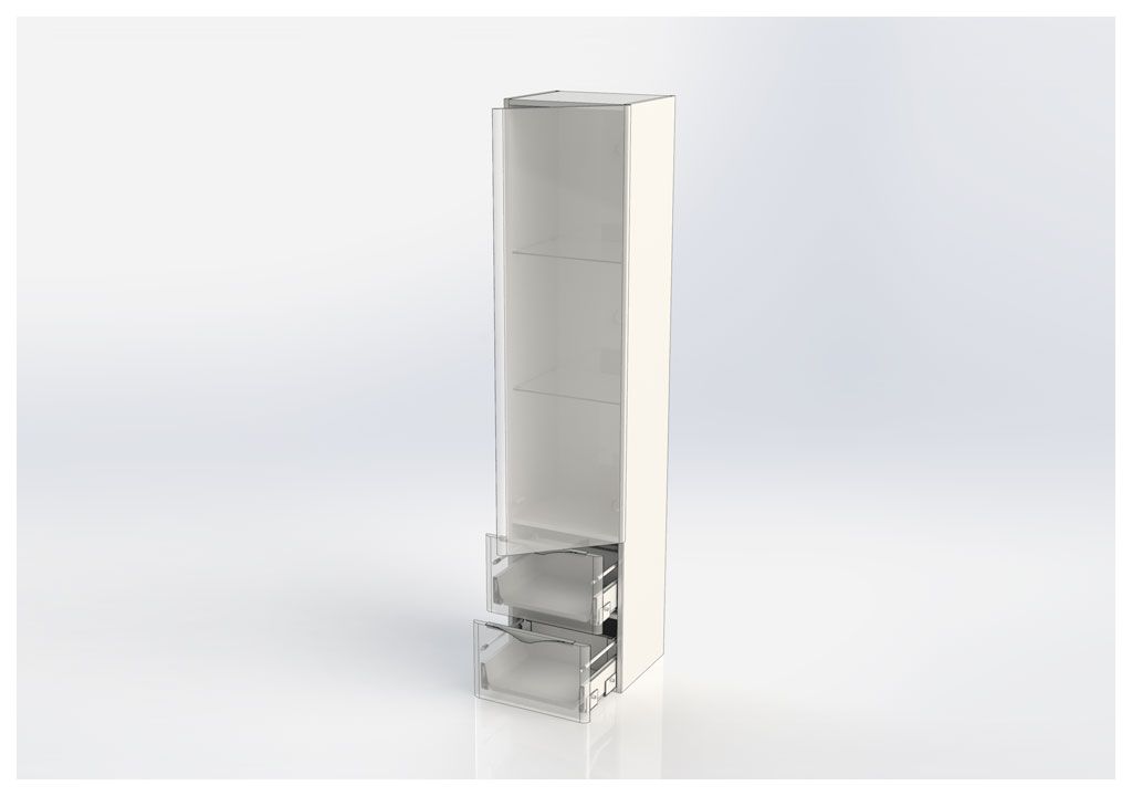 Шкаф-пенал для ванной Aquanet Орлеан 40 белый 00183079 - Вид №4