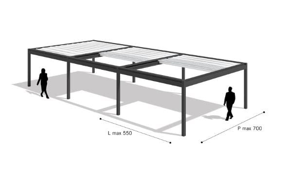 Самонесущая алюминиевая беседка Pratic Hi Pergolas ARCH-00099799 - Вид №4